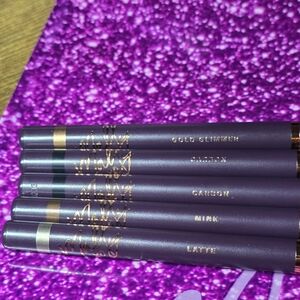 Mally Beauty Eyeliner X5; Gold Glimmer, Carbon Black x2, Mink, Latte